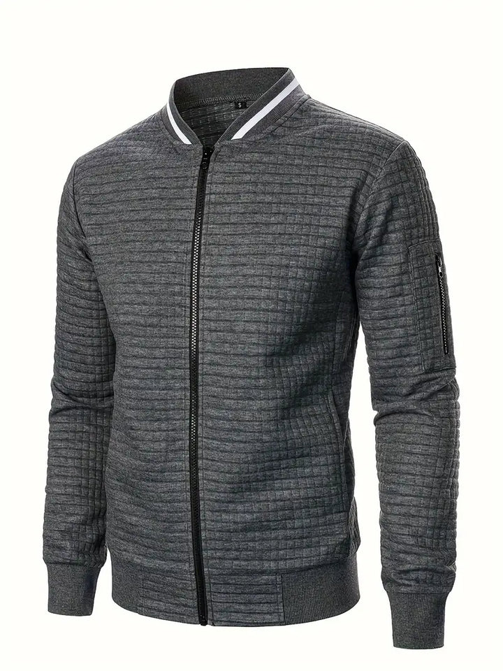 Giacca Uomo Leggera con Cerniera Manica Lunga Casual