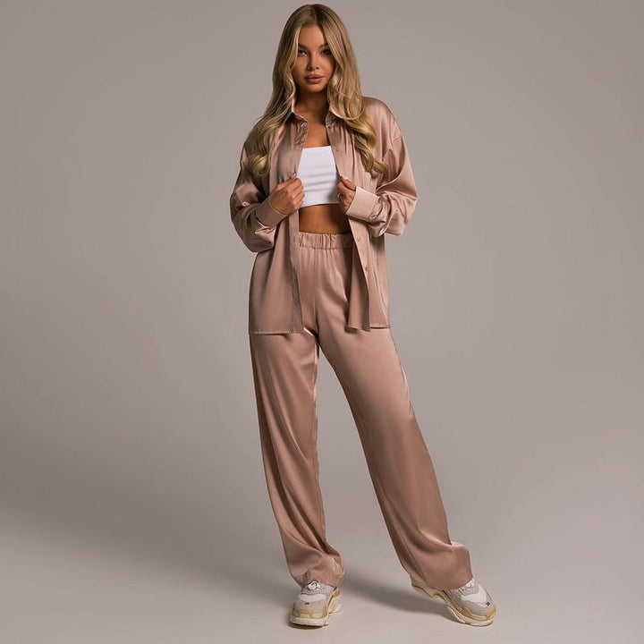 Completo Donna in Raso e Pantaloni Elegante - Vesarelli