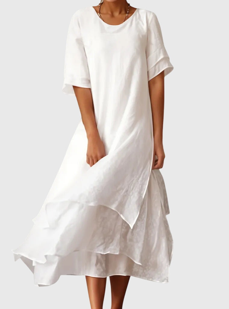 Abito Donna Elegante Vestibilità Delicata Stile Primaverile