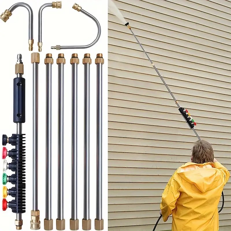 Set Tubo Telescopico per Pulizia Grondaia e Pareti - Vesarelli