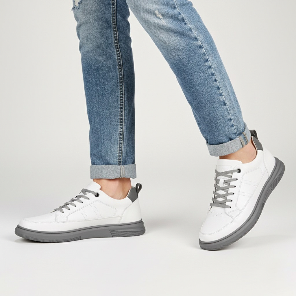 Sneakers Uomo con Rialzo Interno Suola Robusta Comfort
