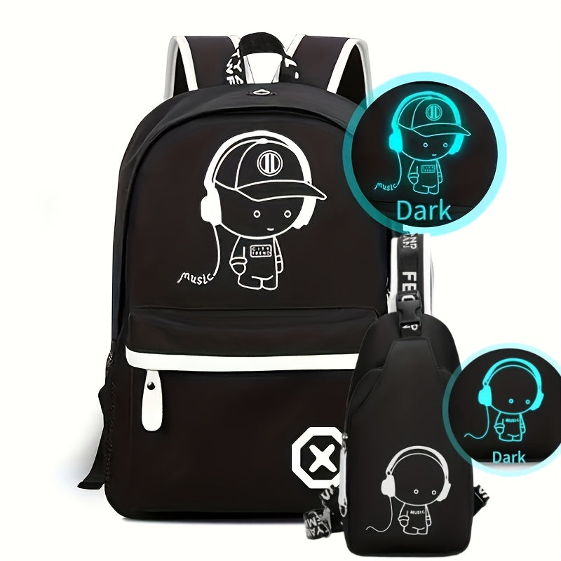 Set Zaino e Borsa Tracolla Bambino Impermeabile Grande Capacità - Vesarelli