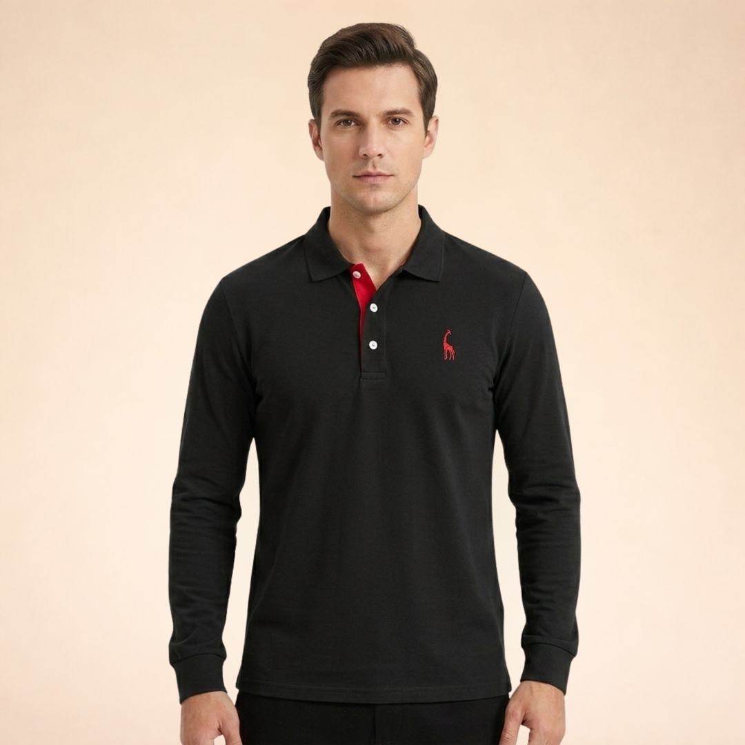 Polo Uomo Classica Maniche Lunghe Cotone