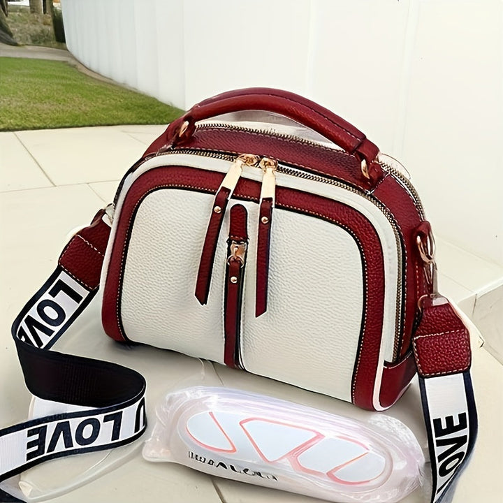Borsa a Tracolla Donna Compatta Estiva Design a Contrasto - Vesarelli