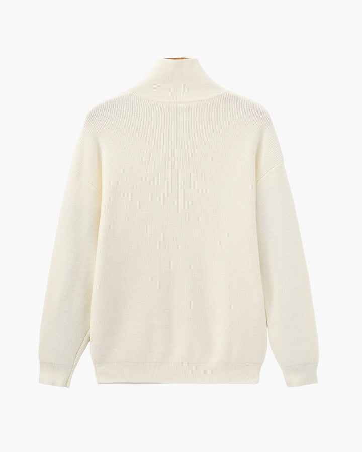 Pullover Uomo Mezzo Zip Maglia Tecnica Strutturata