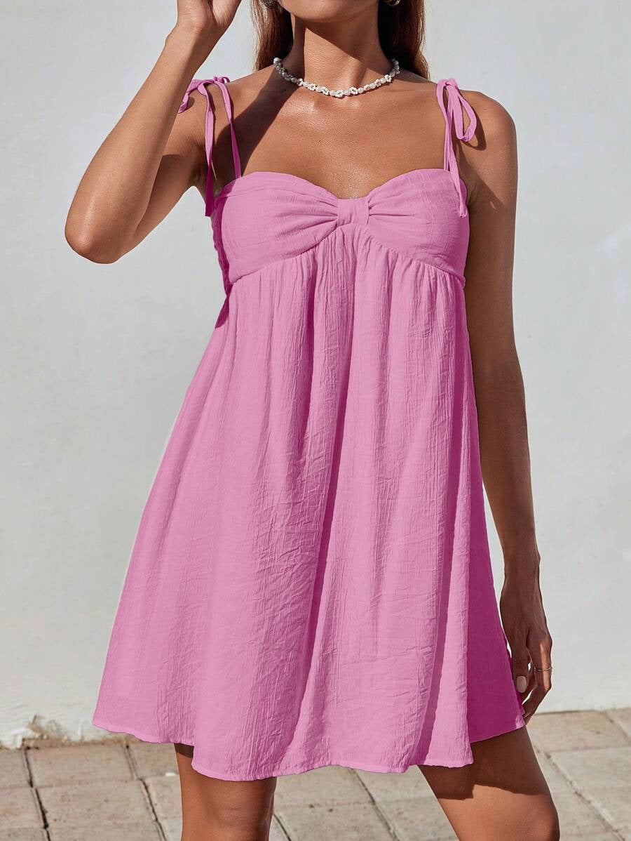 Mini Abito Donna Semplice Tessuto Leggero Vestibilità Comoda