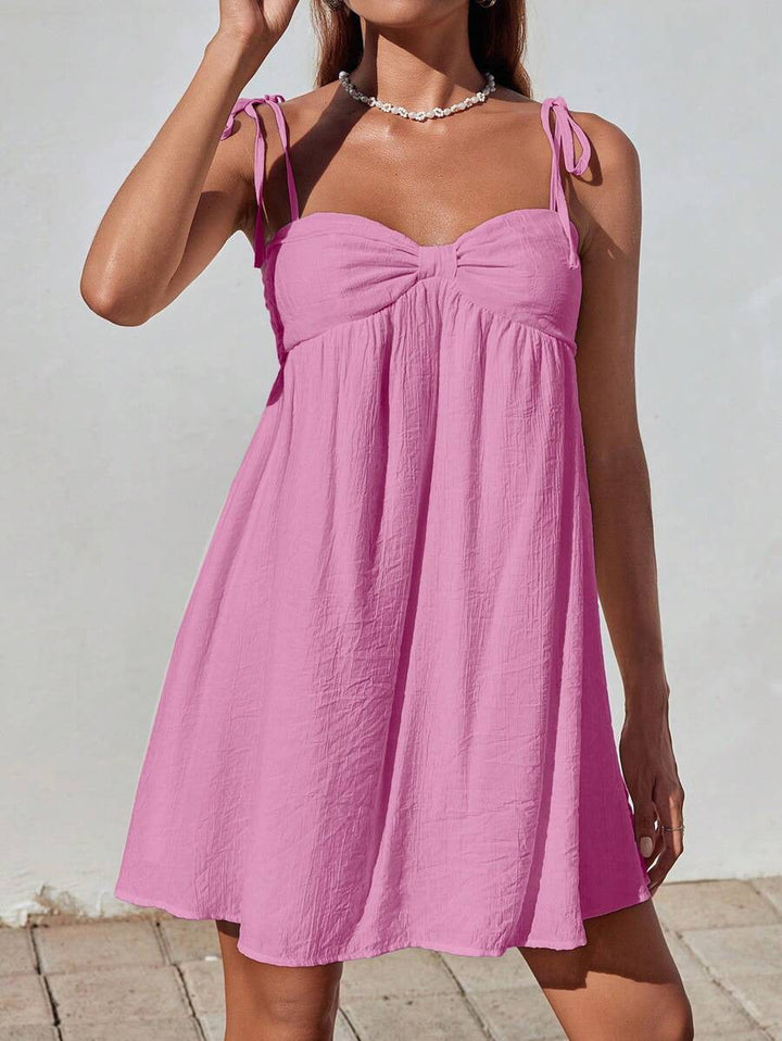 Mini Abito Donna Semplice Tessuto Leggero Vestibilità Comoda