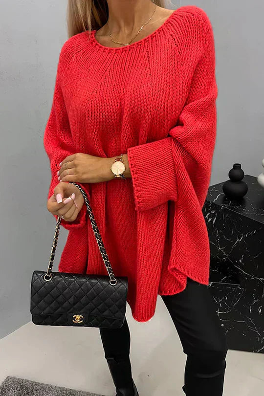 Maglione Donna Invernale Oversize Scollo Rotondo