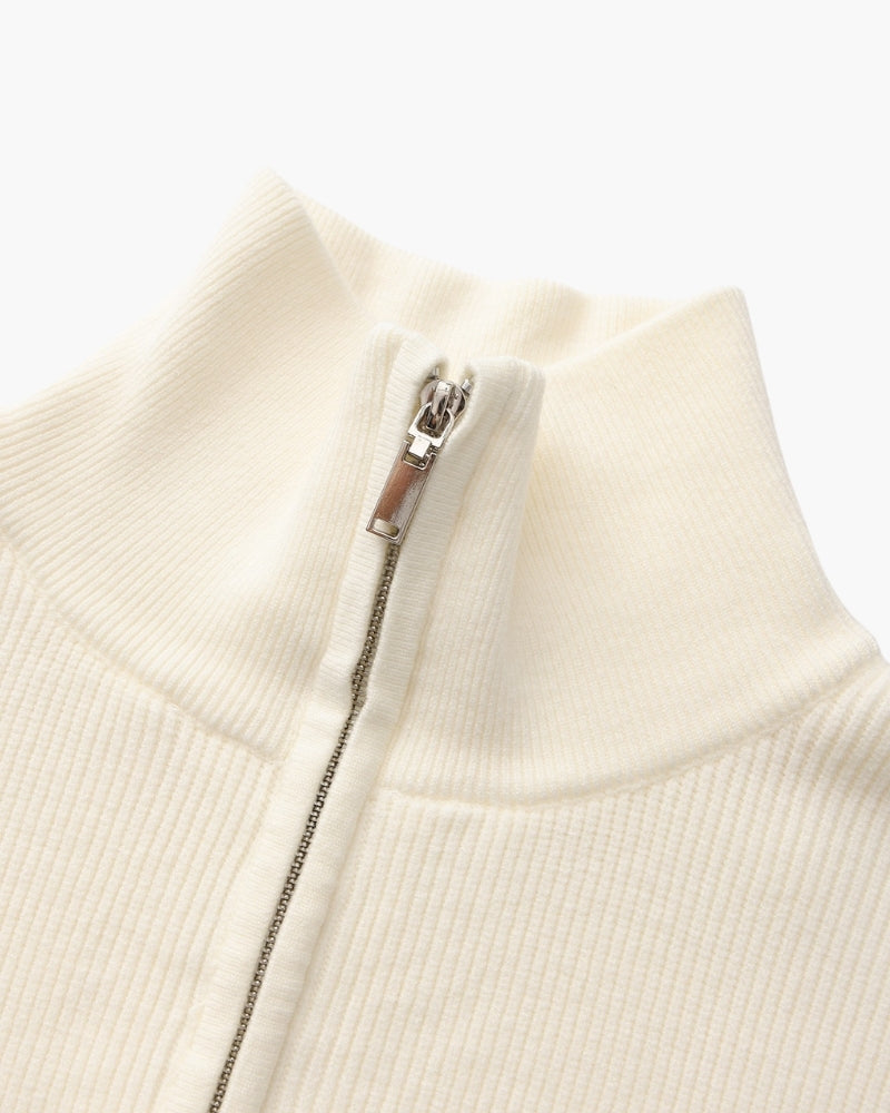 Pullover Uomo Mezzo Zip Maglia Tecnica Strutturata