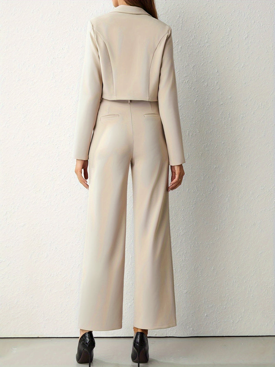 Completo Donna Blazer e Pantaloni Gamba Tesa Classico Elegante
