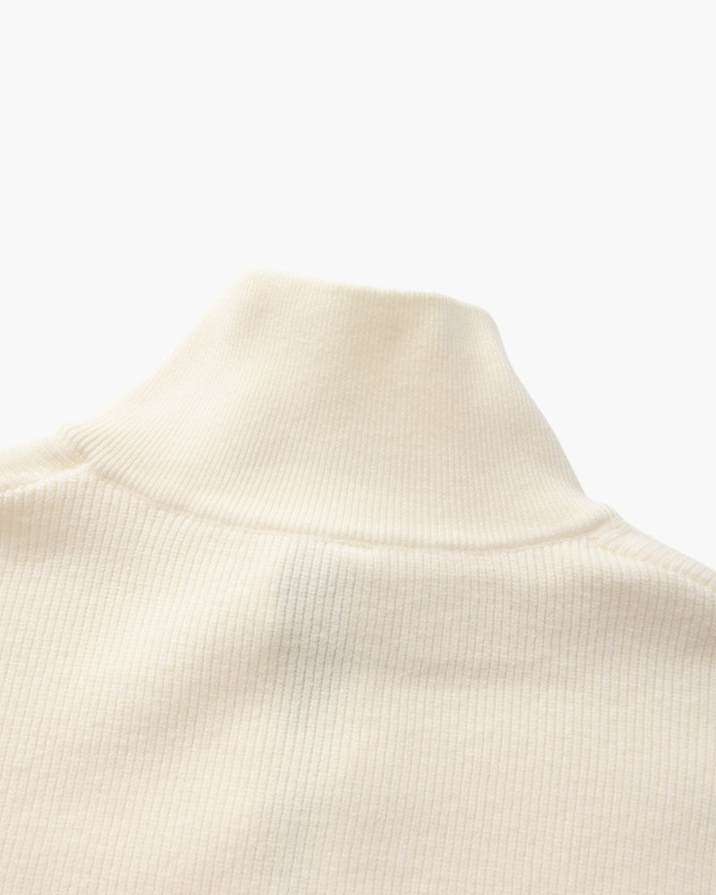 Pullover Uomo Mezzo Zip Maglia Tecnica Strutturata