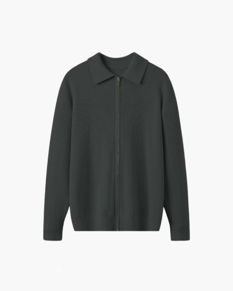 Gilet Uomo in Lana con Zip Vestibilità Classica - Vesarelli