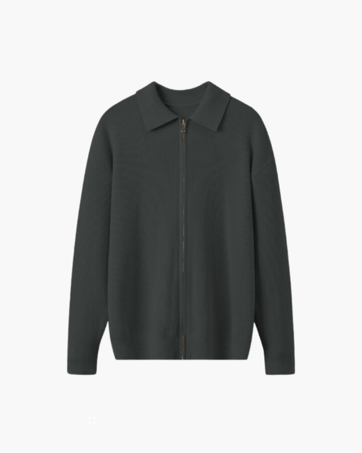 Gilet Uomo in Lana con Zip Vestibilità Classica - Vesarelli