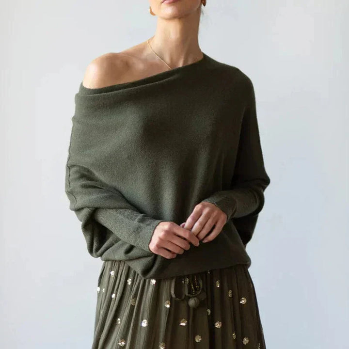 Maglione Donna Maglieria Casual Spalle Scoperte Elegante
