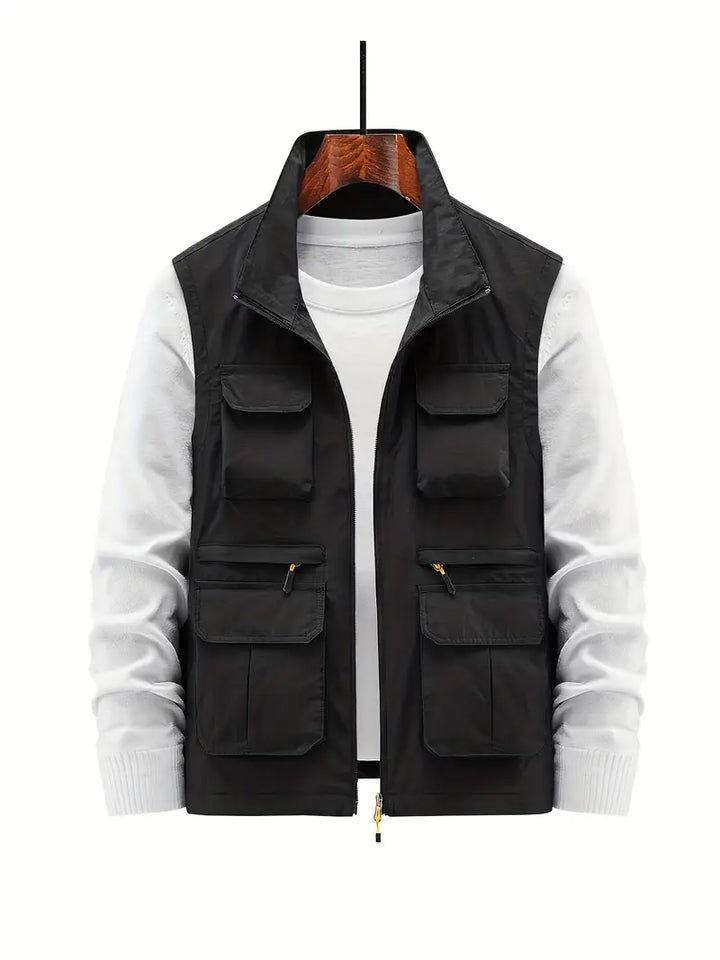 Gilet Uomo con Zip e Tasche Multiple Regular Fit - Vesarelli