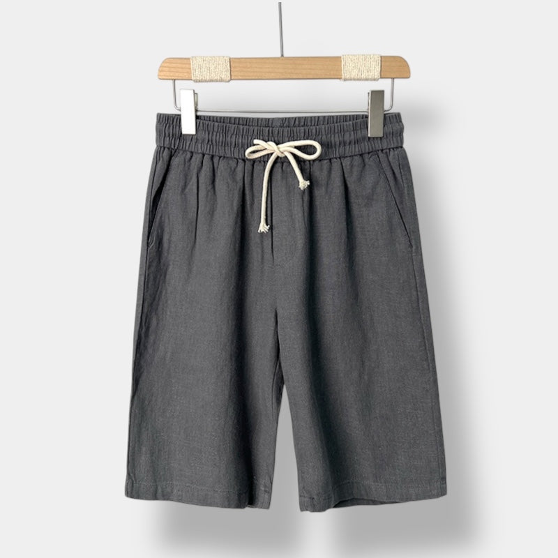 Pantaloncini Uomo Cotone Vita Media Tasche Relaxed Fit