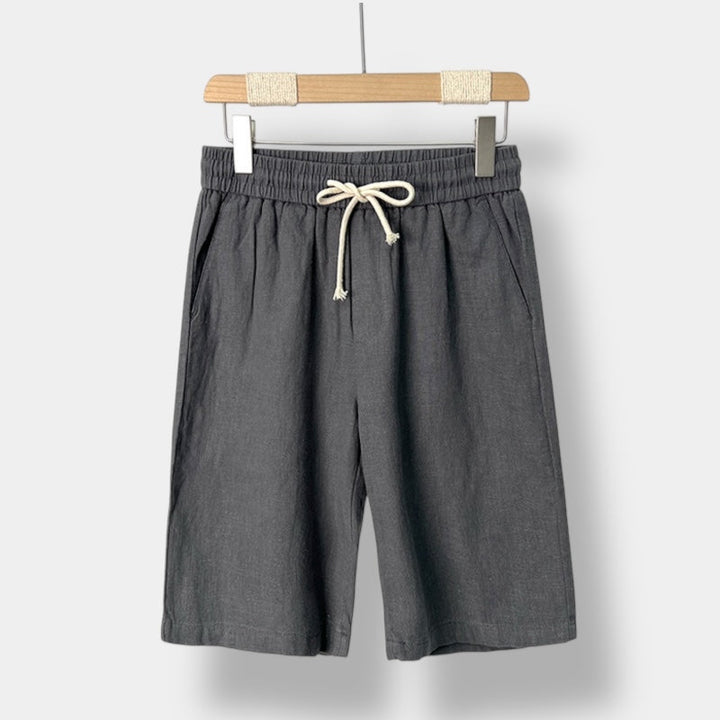 Pantaloncini Uomo Cotone Vita Media Tasche Relaxed Fit