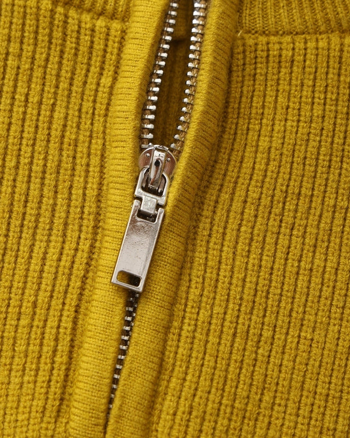 Pullover Uomo Mezzo Zip Maglia Tecnica Strutturata
