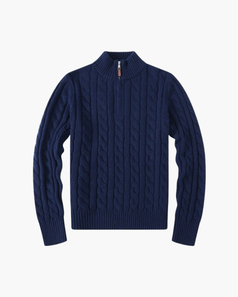 Maglione Donna Cotone Mezzo Zip Comfort Vestibilità Slim