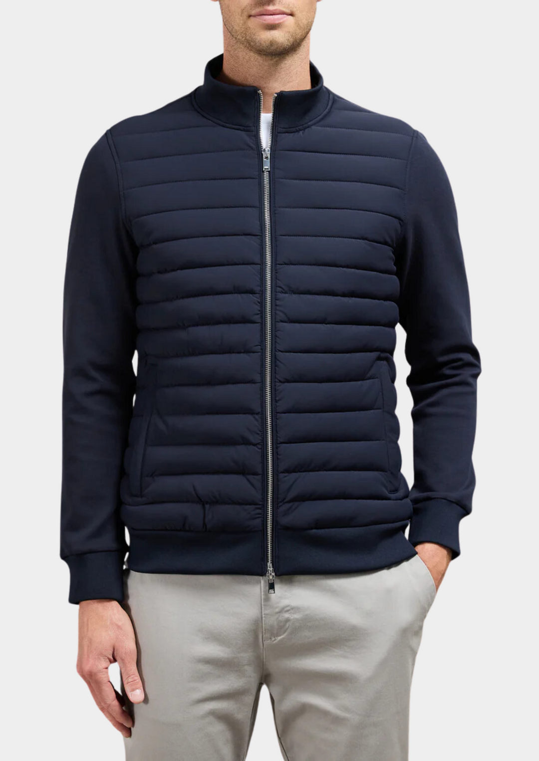 Giacca Ibrida Uomo Tessuto Tecnico Vestibilità Comfort