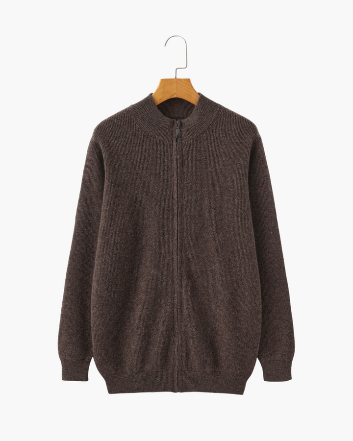 Maglione Uomo con Zip Tessuto Morbido Vestibilità Comoda