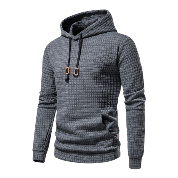 Felpa Uomo Waffle con Cappuccio Vestibilità Comfort