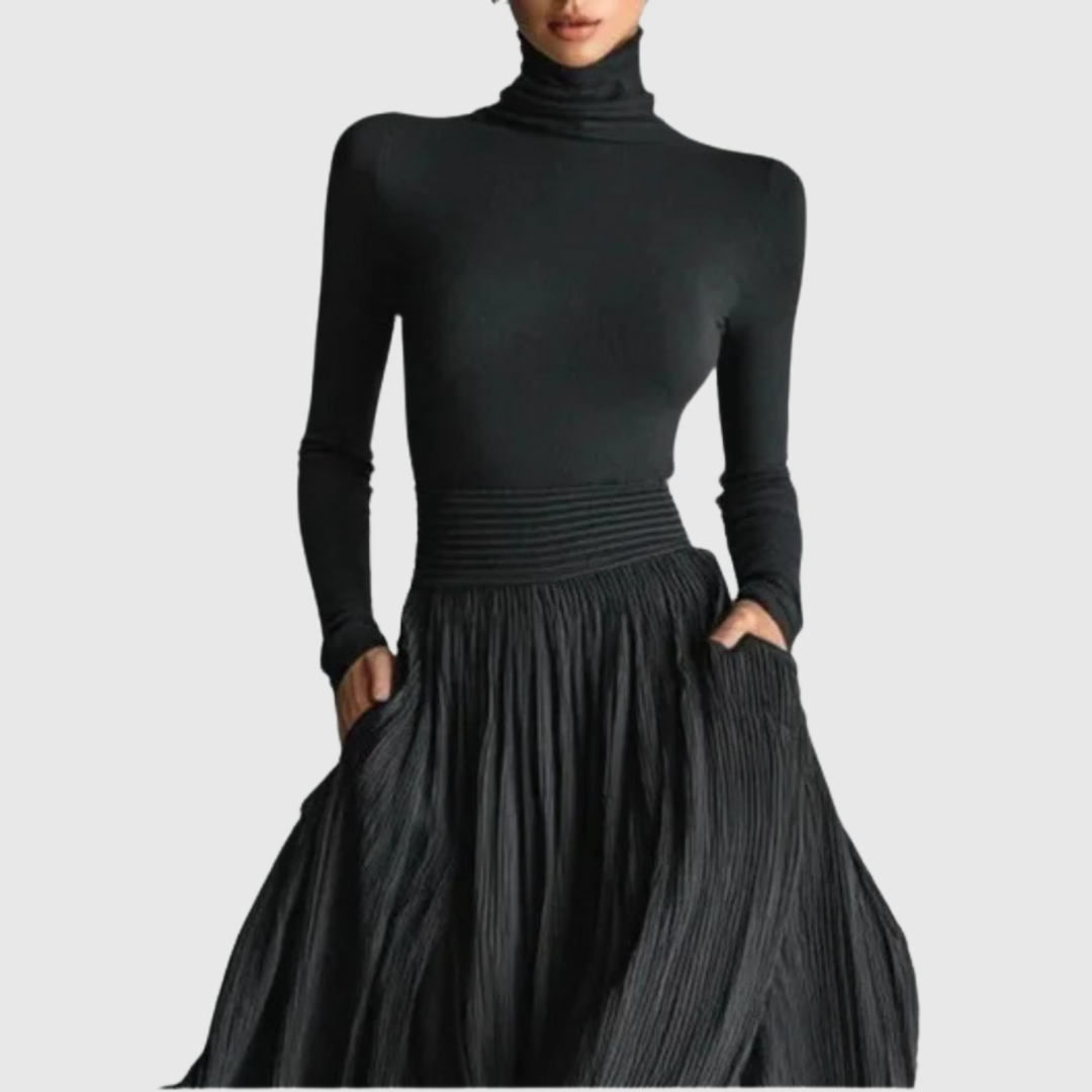 Completo Donna Gonna Lunga a Pieghe Elegante - Vesarelli