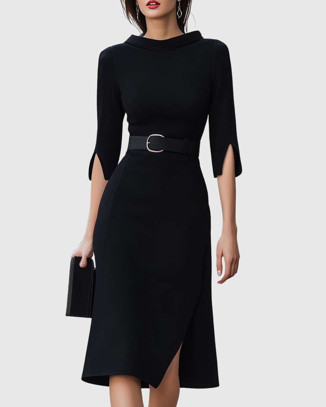 Abito Midi Donna Classico Linea Dritta Vestibilità Regolare - Vesarelli