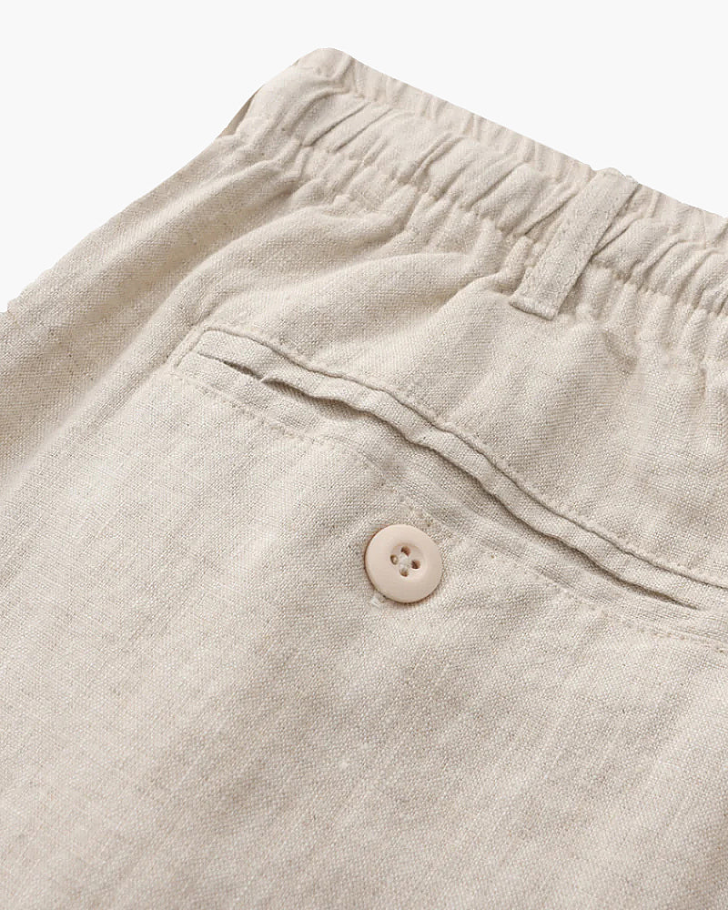 Pantaloni Corti Uomo in Lino Comfort Estivo Essenziale