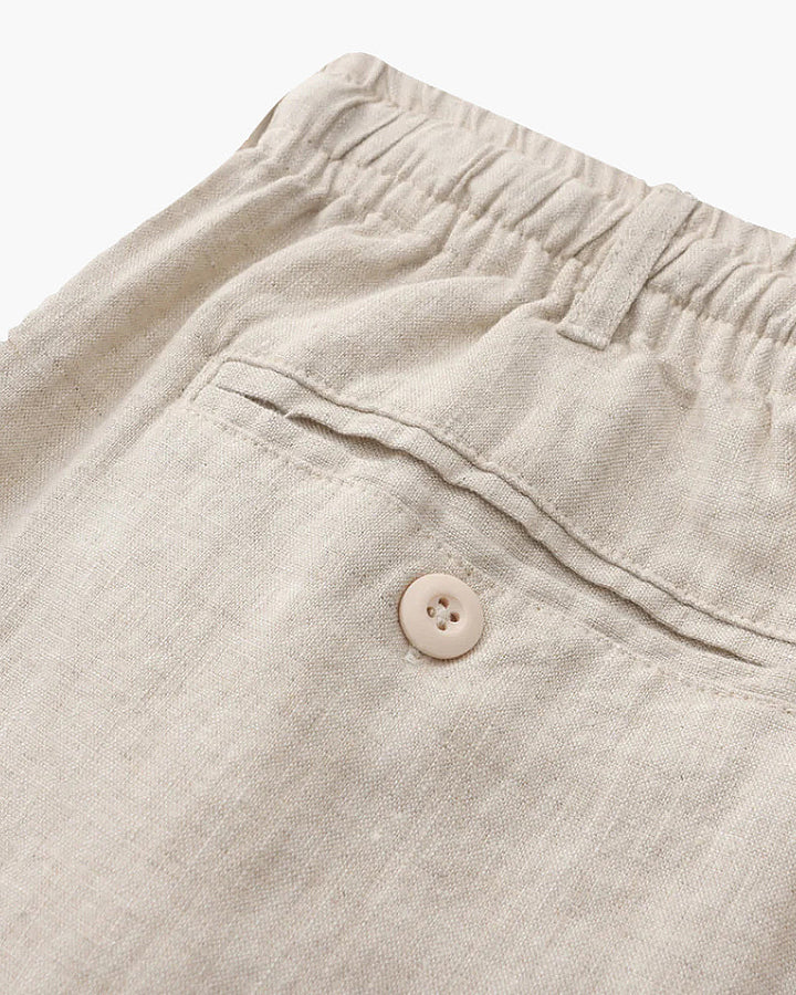 Pantaloni Corti Uomo in Lino Comfort Estivo Essenziale