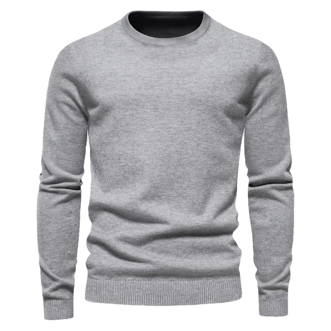 Maglione Uomo Lavorato a Maglia Girocollo Casual