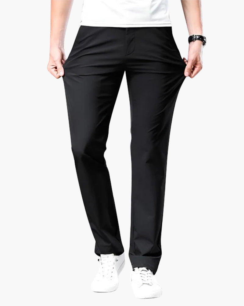 Pantaloni Chino Uomo Cotone Comfort Vestibilità Regolare