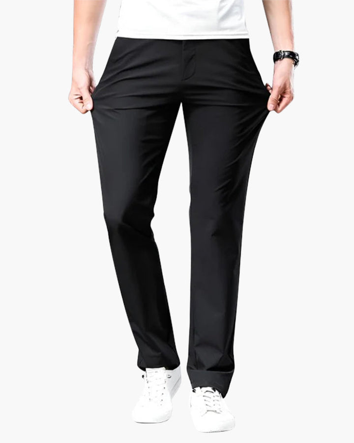 Pantaloni Chino Uomo Cotone Comfort Vestibilità Regolare