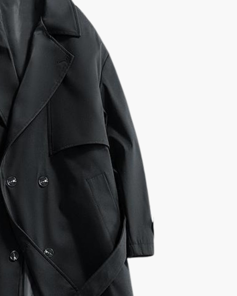 Cappotto Trench Uomo Doppiopetto Classico Vestibilità Regolare