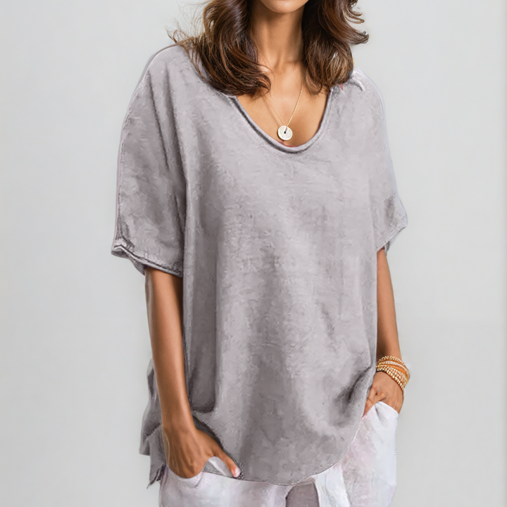 Camicia Estiva Donna Scollo a V Versatile - Vesarelli