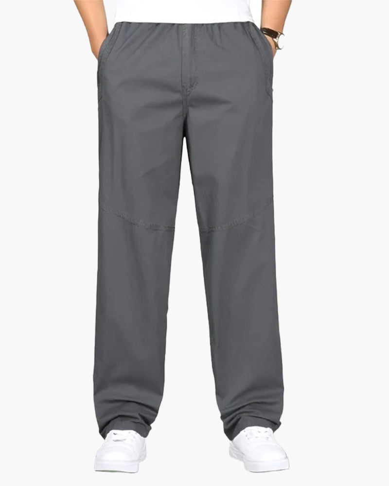 Pantaloni Uomo in Cotone Comfort Vestibilità Regolare Casual