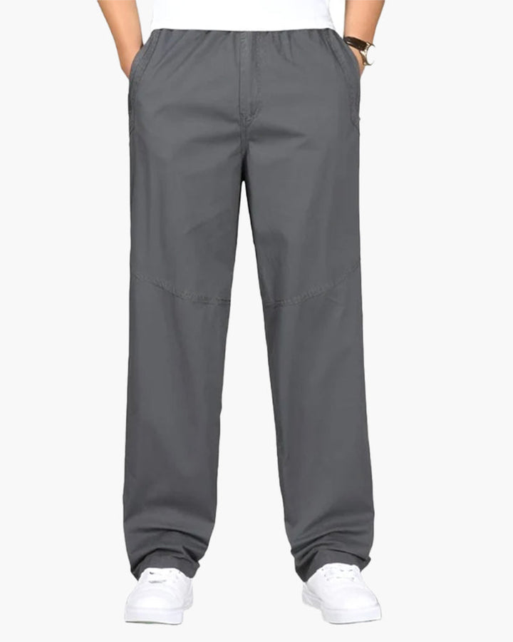 Pantaloni Uomo in Cotone Comfort Vestibilità Regolare Casual