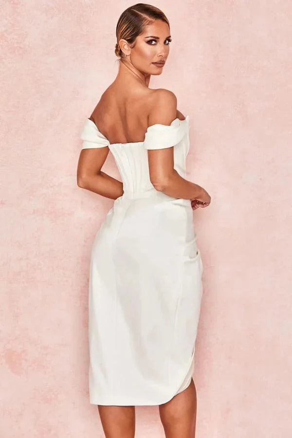 Abito Midi Donna Stile Elegante Vestibilità Raffinata