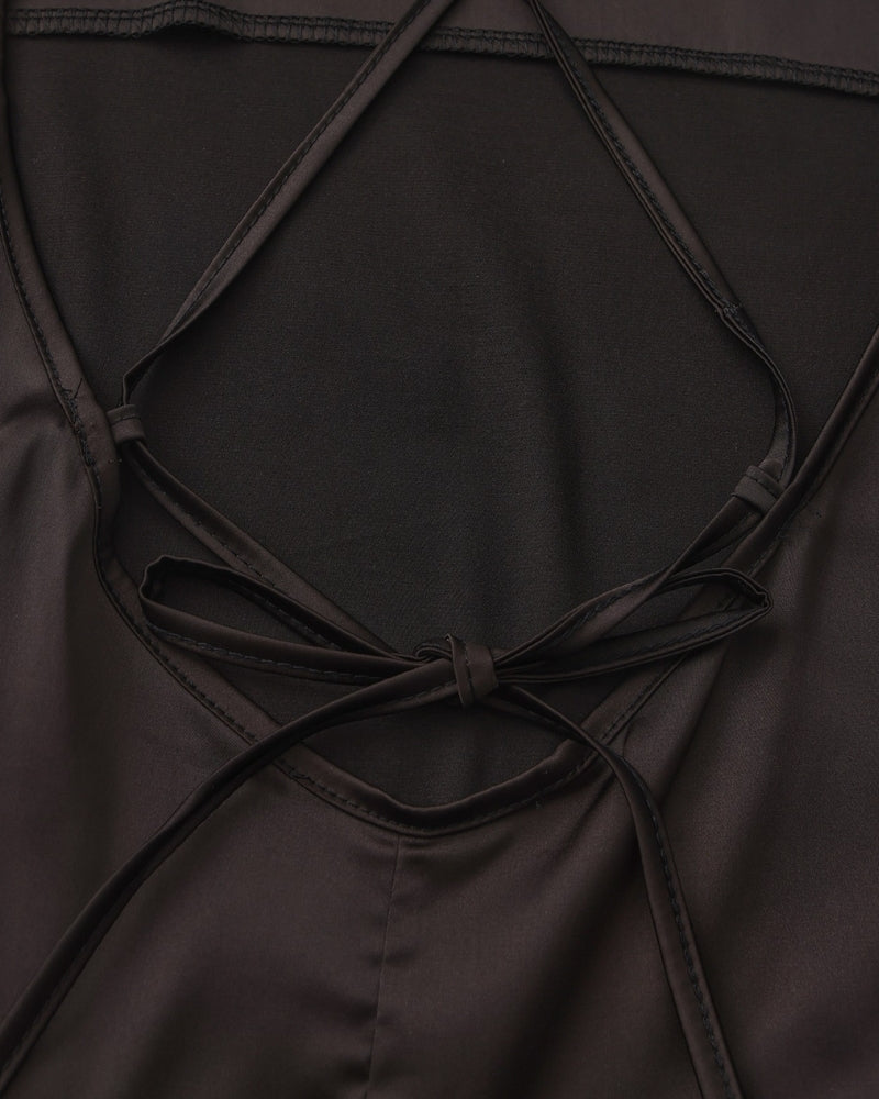Abito Slip Donna in Satin Vestibilità Fluida