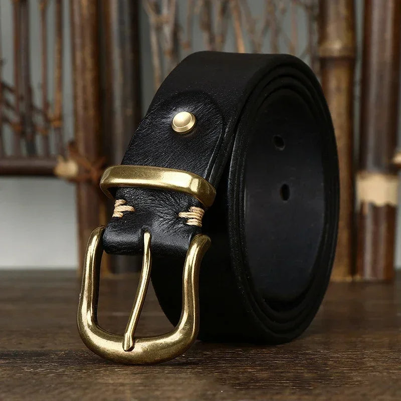Cintura Uomo in Pelle Artigianale Classica Stile Casual Elegante