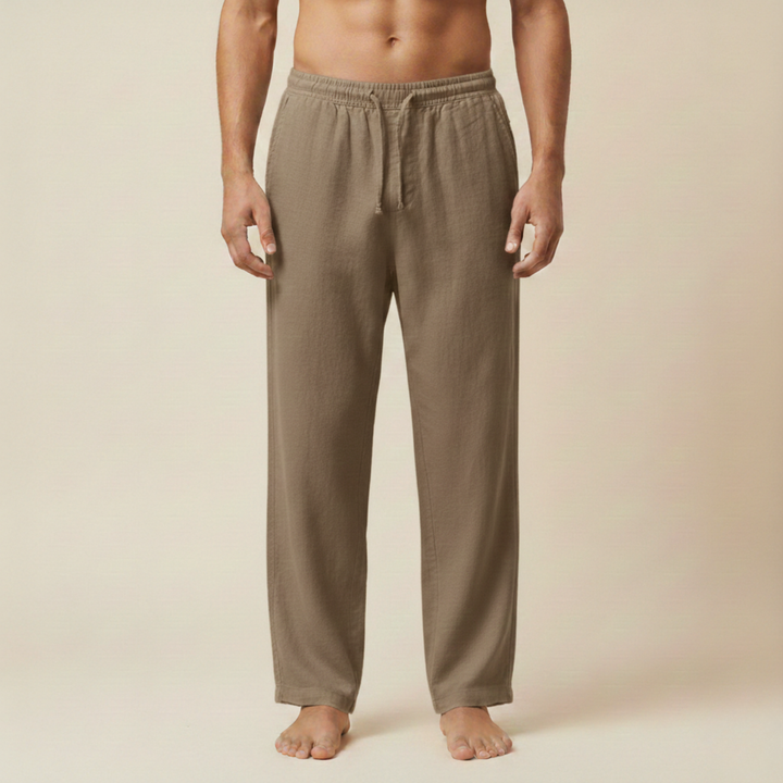 Pantaloni Uomo in Lino Leggeri e Traspiranti Slim Fit - Vesarelli