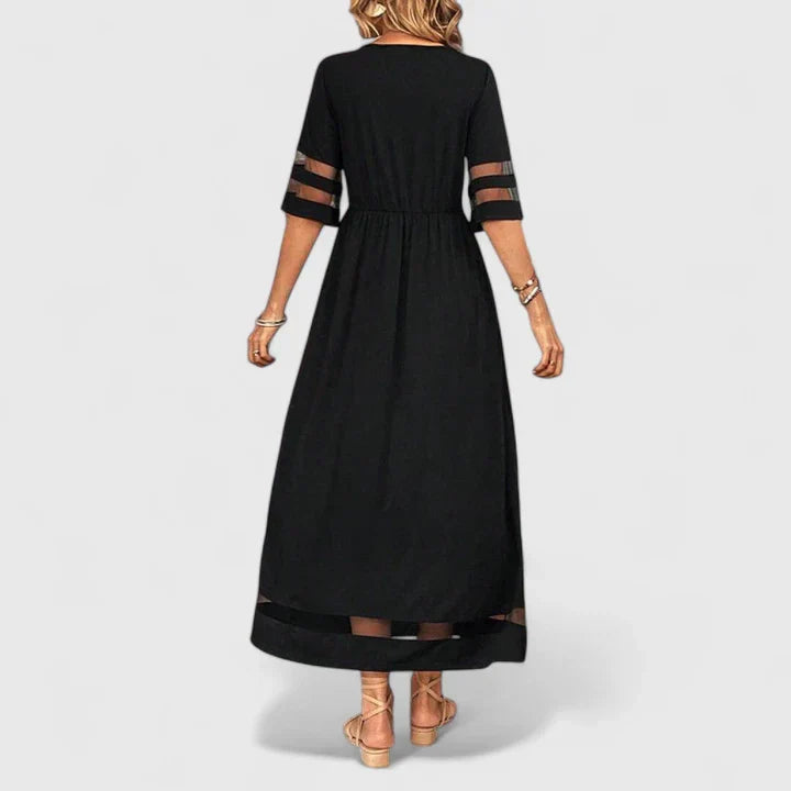Abito Midi Donna Linea Sobria Vestibilità Bilanciata