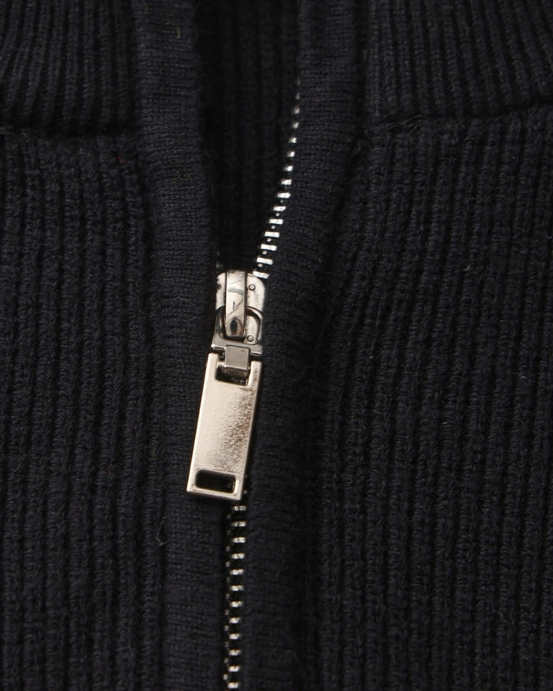 Pullover Uomo Mezzo Zip Maglia Tecnica Strutturata