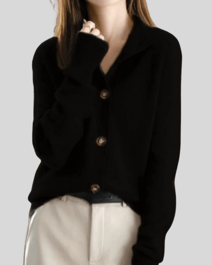 Cardigan Donna Misto Lana Maglia Morbida Scollo a V Bottoni Frontali