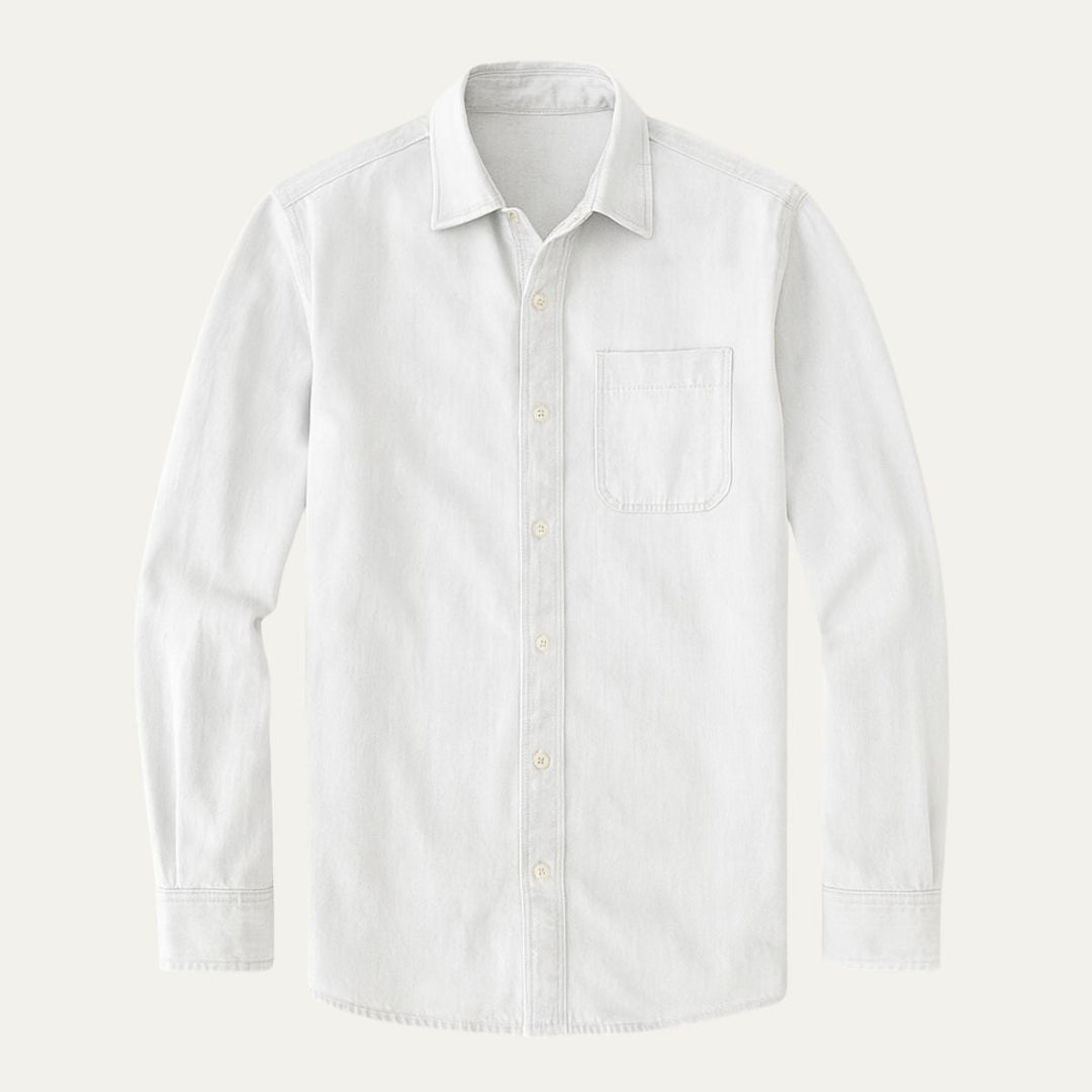 Camicia Uomo in Cotone Jeans Stile Casual
