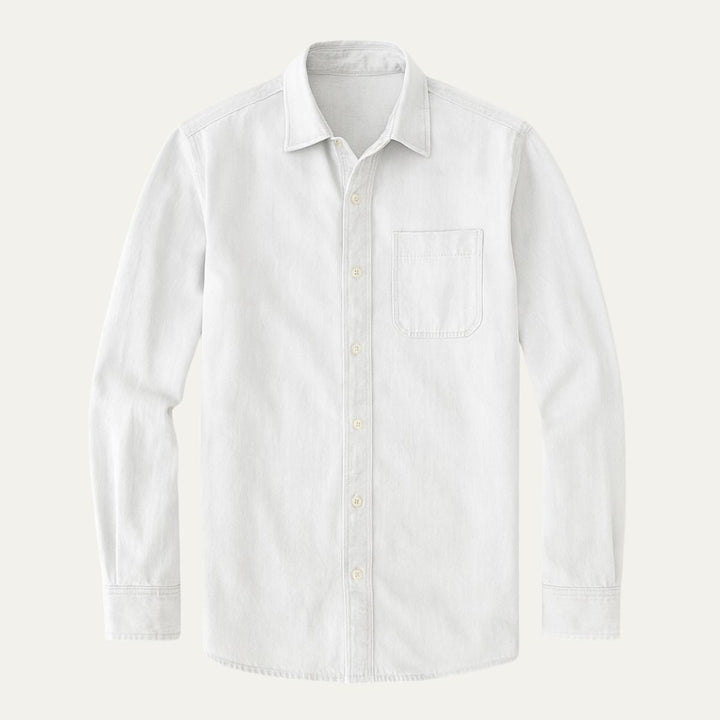 Camicia Uomo in Cotone Jeans Stile Casual