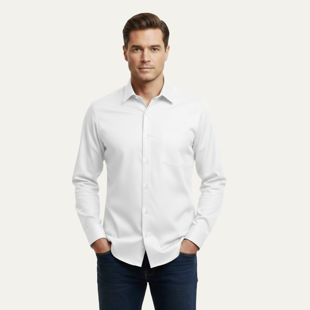 Camicia Uomo Formale Tessuto Lucido Slim Fit