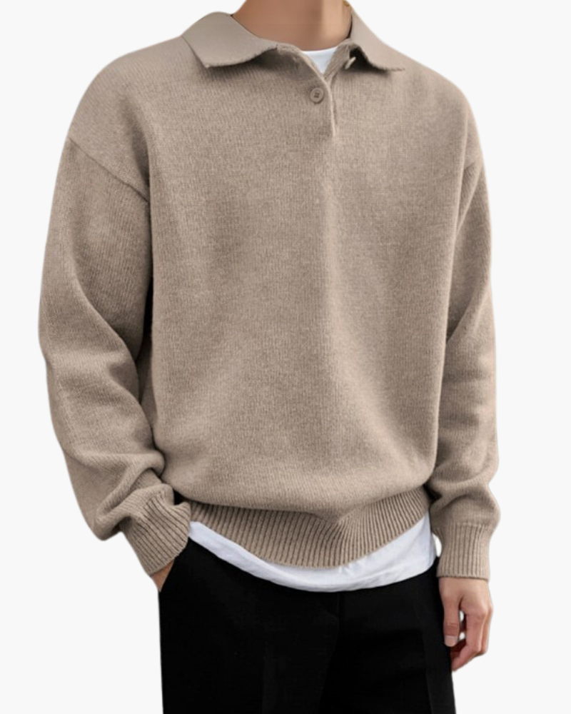 Maglione Uomo in Lana Mezza Zip Comfort Essenziale - Vesarelli