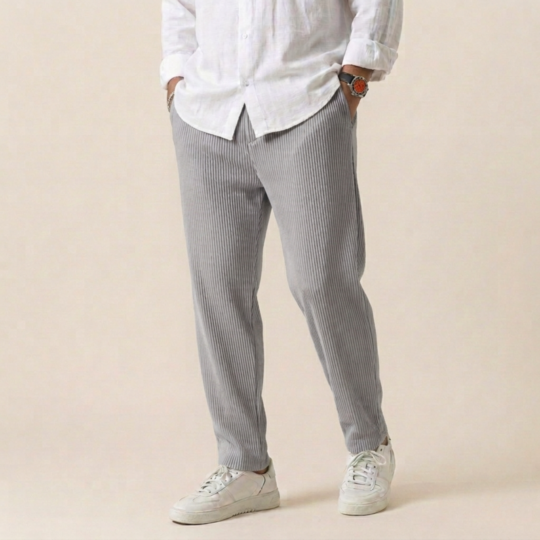 Pantaloni Uomo Morbidi Comodi Vestibilità Regular
