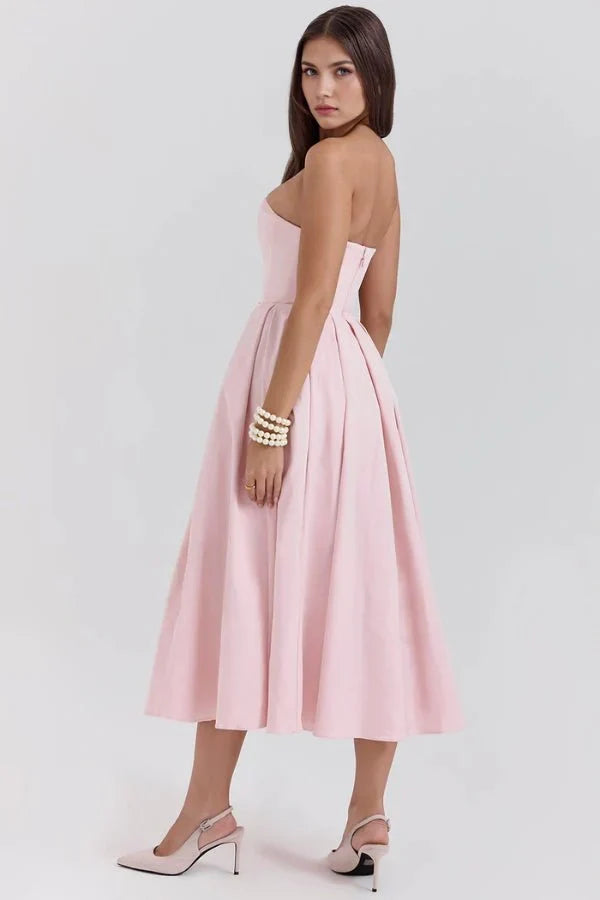 Abito Lungo Donna Stile Elegante Scivolato